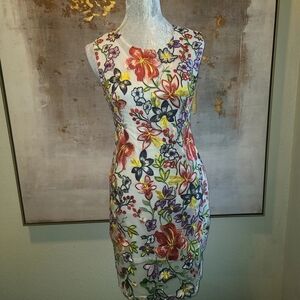 Alexia Admor Halter Sheath Dress in Orange and Red
